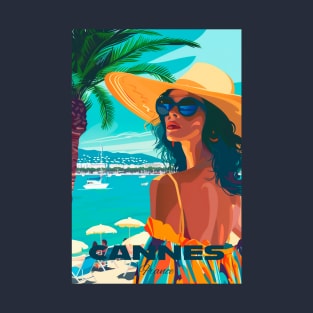 Cannes, France, Vintage Travel Poster T-Shirt