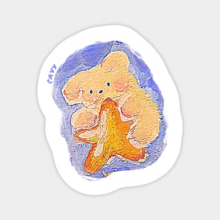 MINI yellow bear - right Magnet