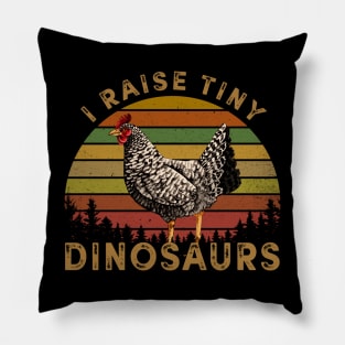 I Raise Tiny Dinosaurs Chicken Charm, Tee Triumph for Bird Lovers Pillow