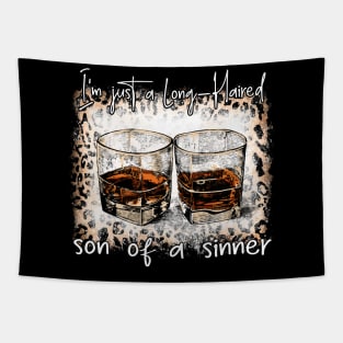 Vintage I'm Just A Long Haired Son Of A Sinner Gift Men Tapestry