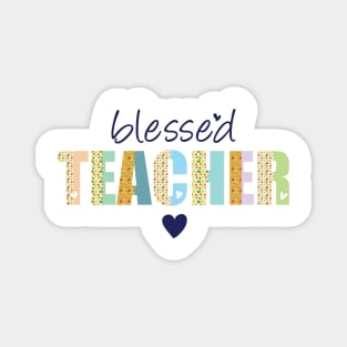 blessed teacher - thankgiving - fall autumn Magnet