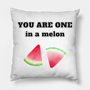 One In A Melon, Cute Funny Watermelon Pillow