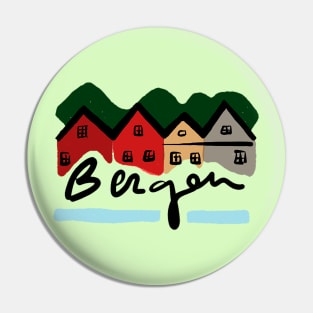 Bergen Houses Norway Pin