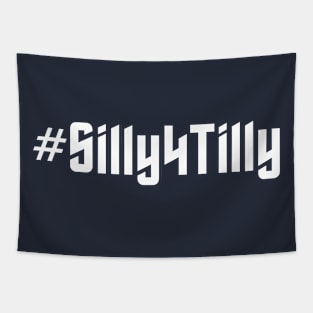 Silly for Tilly - white text Tapestry