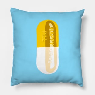 Happy Pill Blue Pillow