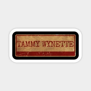 Aliska text red gold retro Tammy Wynette Magnet