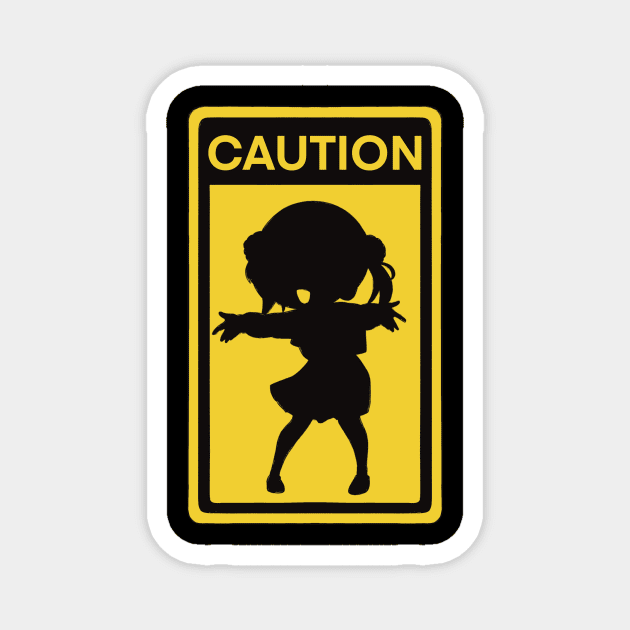 Warning sign - loli god’s Magnet by witart.id