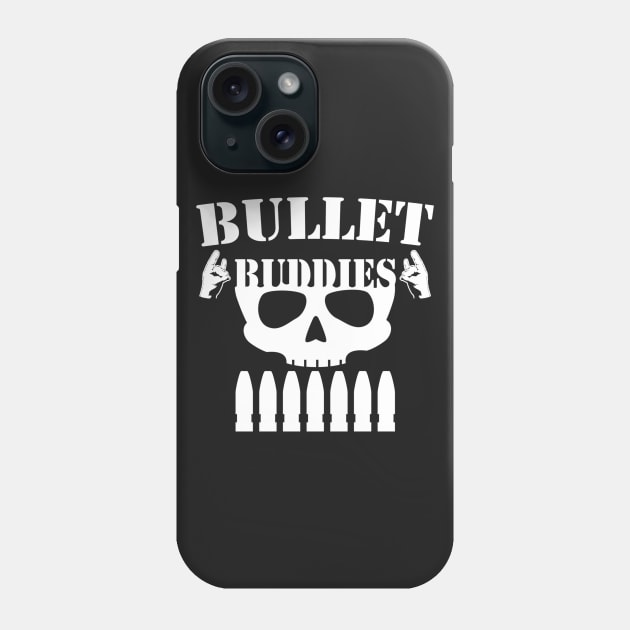 Bullet Buddies Logo (White) Phone Case by Padens Place