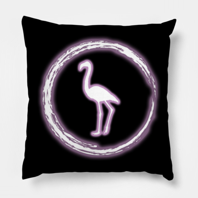 Glow Circle Flamingo Bright Neon Glowing Effect Retro Design