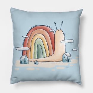 Rainbow Snail Pillow