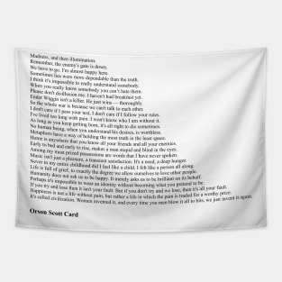 Orson Scott Card Quotes Tapestry