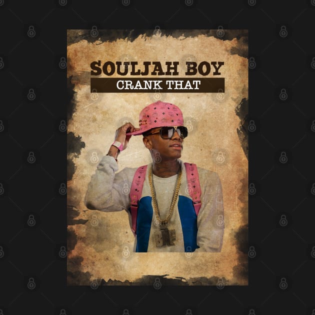 Vintage Old Paper 80s Style Soulja Boy /// crank that by Madesu Art