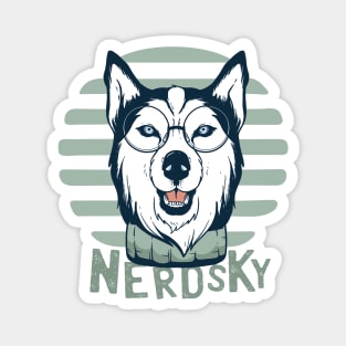 Siberian Husky Nerd, Nerdsky Magnet