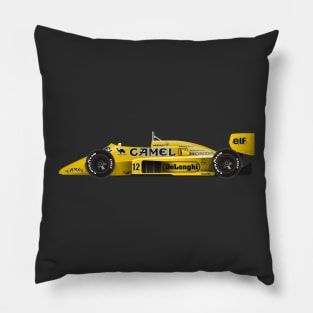 Ayrton Senna's Lotus 99T Illustration Pillow