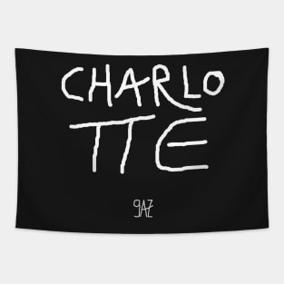 Name Charlotte for black background by 9AZ Tapestry