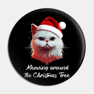 Cute Ugly Christmas Cat Women Men Kids Funny Cat Christmas Pin