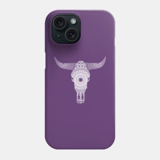 Mandala Longhorn Skull Phone Case