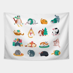 Festive Cats Tapestry