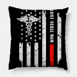 Army Nurse Mom American Flag Pillow