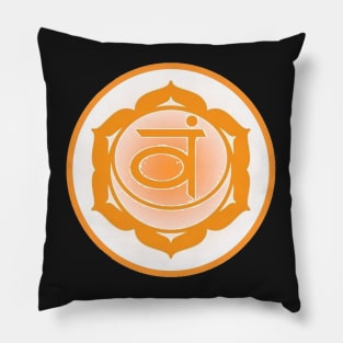 Sacral Chakra Orange Rose Svadhisthana Overlay Throw Pillow