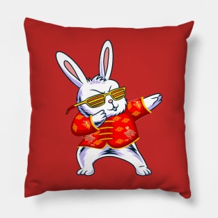 Dabbing Rabbit Year of the Rabbit 2023 Chinese New Year 2023 Pillow