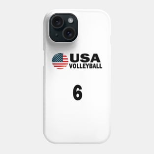 USA Volleyball #6 T-shirt Design Phone Case