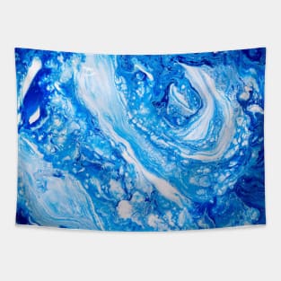 Hydro Flask sticker - Aesthetic abstract ocean blue sea watercolor texture Tapestry