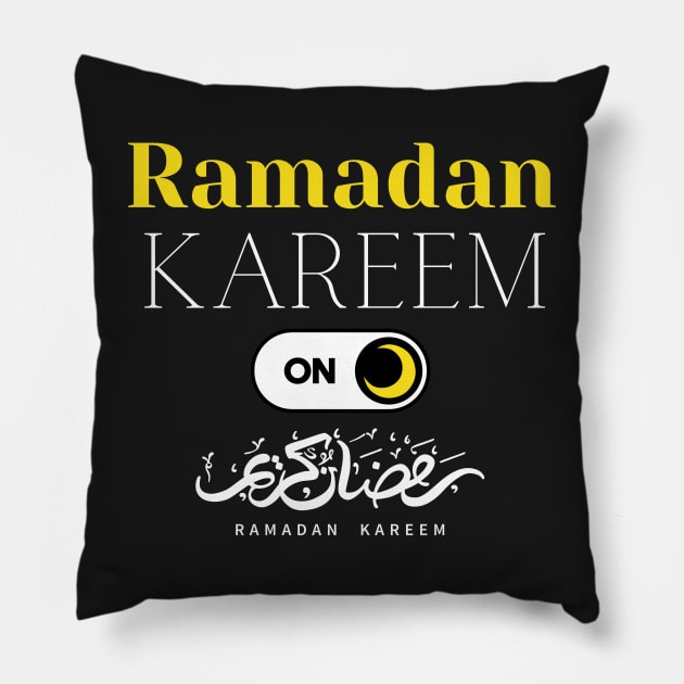 Ramadan Kareem Fasting Mode Is On 2022 Pillow by WassilArt