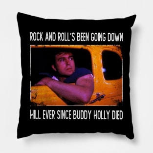 Cruisin' Main Street American Classic Film Tees for Drive-In Lovers Pillow