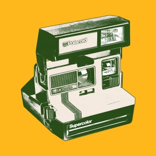 Instant Camera Risograph Artwork T-Shirt
