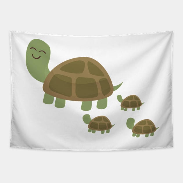 Momma Tortoise Tapestry by munkidesigns