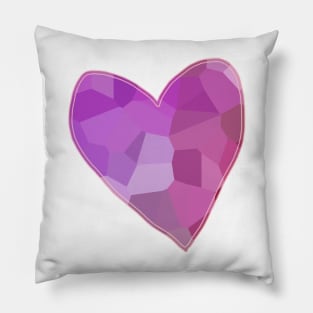 Purple Mosaic Heart Pillow