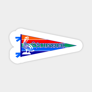 St. Petersburg Flag Pennant Magnet