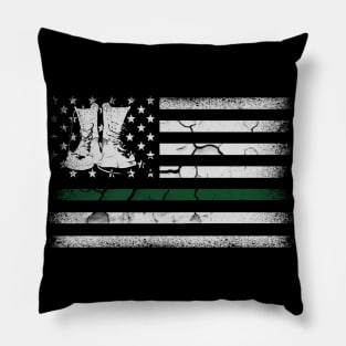 Army Shirt U.S Flag Patriotic Military Army Mens Pillow