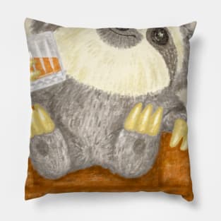 Sloths drinking alcohol Pillow