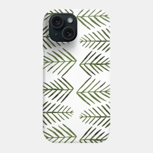 Watercolor pine trees - sap green Phone Case