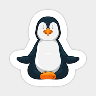 Penguin at Yoga Fitness in Sitting Magnet