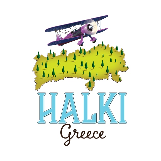 Halki Greece Map by nickemporium1