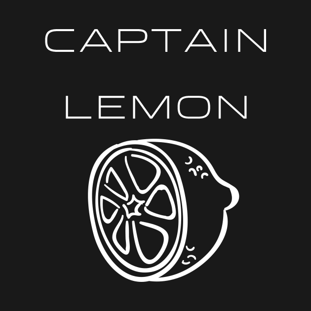 Captain Lemon Typography White Design by Stylomart