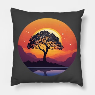 Branches embrace dusk. Pillow
