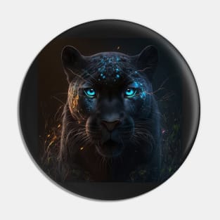 Black Panther Abstract Art Pin
