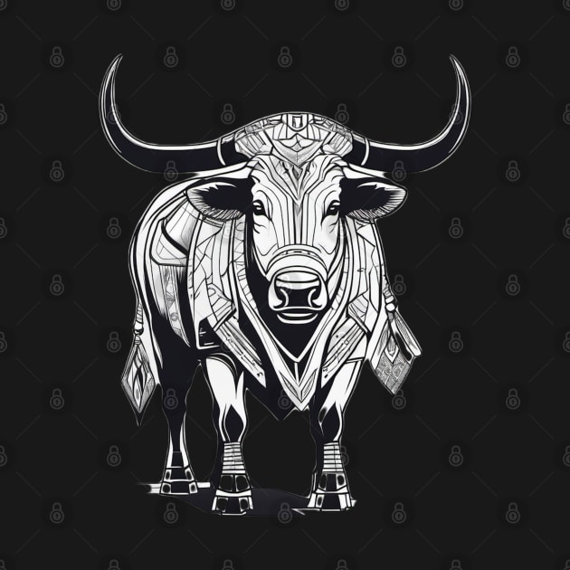 Wild Ox Dressed in Battle Armor. Uruz is the Runic word for the Wild Ox by DesignsbyZazz