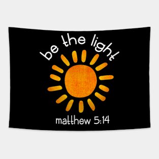 Christian Be The Light Bible Scripture Faith Quote Tapestry