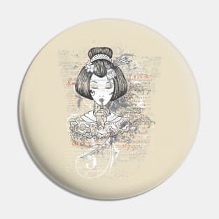 Geisha Peace Pin