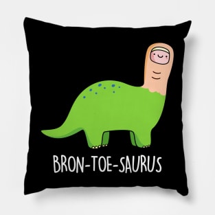 Bron-toe-saurus Cute Brontosaurus Dinosaur Pun Pillow