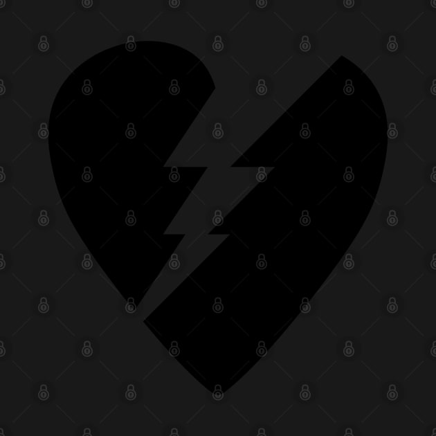 Black Broken Flash Heart by TMBTM