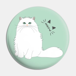 Persian Cat Meow Pin