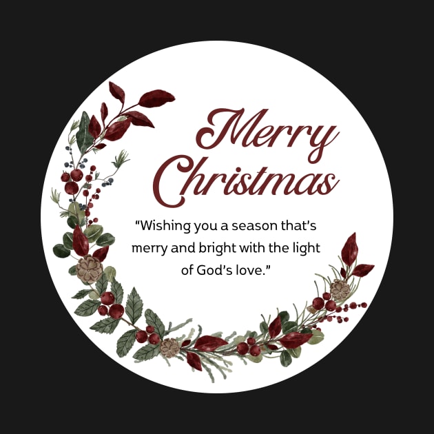 Merry Christmas Round Sticker 25 by LD-LailaDesign