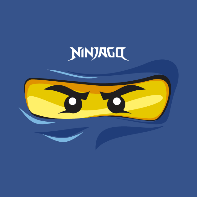 Ninjago Eyes BLUE Ninja JAY Fanmade FanArt T-Shirt by kaitokid