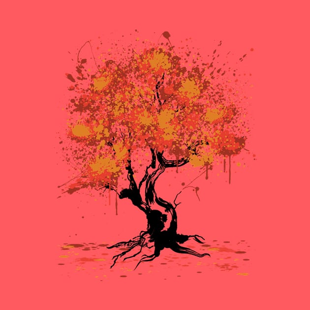 Autumn Tree Painting by DrMonekers
